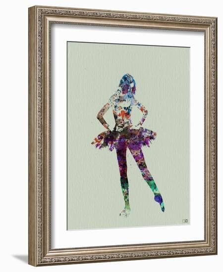 Ballerina Watercolor-NaxArt-Framed Art Print