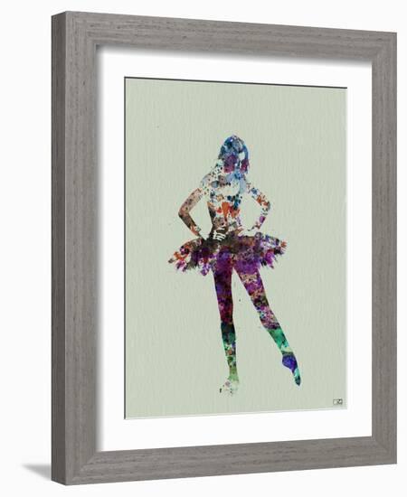 Ballerina Watercolor-NaxArt-Framed Art Print