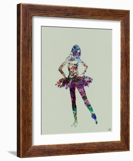 Ballerina Watercolor-NaxArt-Framed Art Print