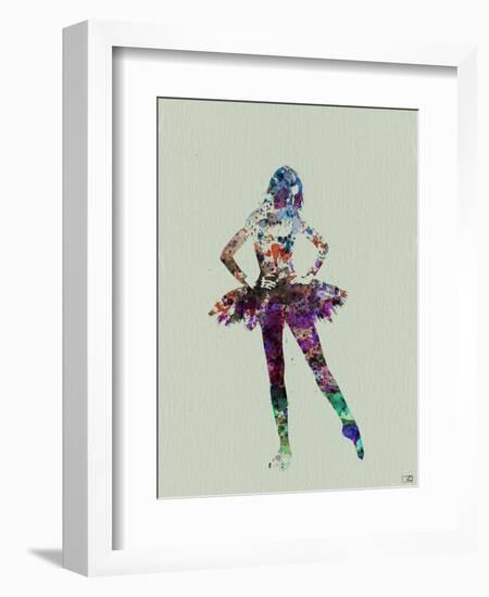 Ballerina Watercolor-NaxArt-Framed Art Print