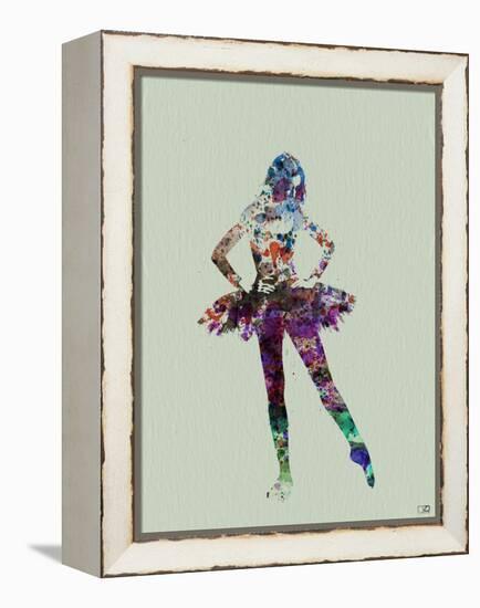 Ballerina Watercolor-NaxArt-Framed Stretched Canvas