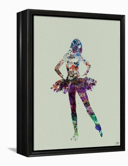 Ballerina Watercolor-NaxArt-Framed Stretched Canvas