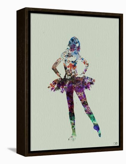 Ballerina Watercolor-NaxArt-Framed Stretched Canvas