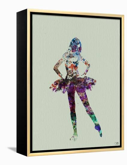 Ballerina Watercolor-NaxArt-Framed Stretched Canvas