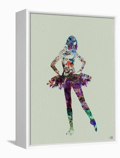 Ballerina Watercolor-NaxArt-Framed Stretched Canvas