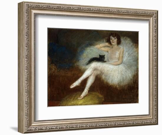 Ballerina with a Black Cat-Pierre Carrier-Belleuse-Framed Giclee Print