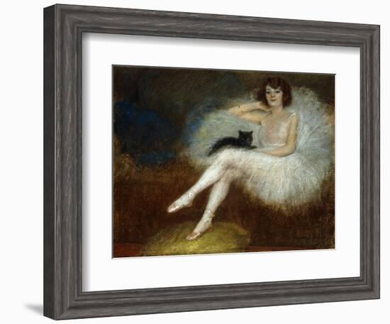 Ballerina with a Black Cat-Pierre Carrier-Belleuse-Framed Giclee Print