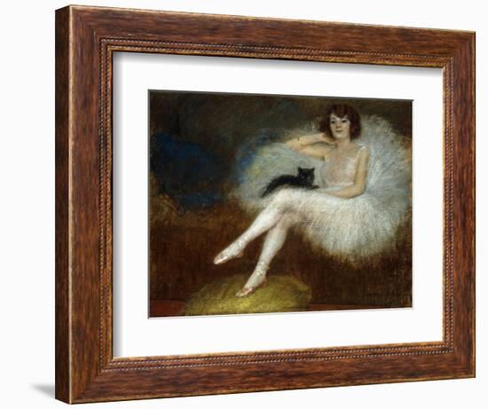 Ballerina with a Black Cat-Pierre Carrier-Belleuse-Framed Giclee Print