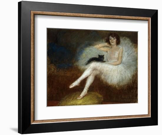 Ballerina with a Black Cat-Pierre Carrier-Belleuse-Framed Giclee Print