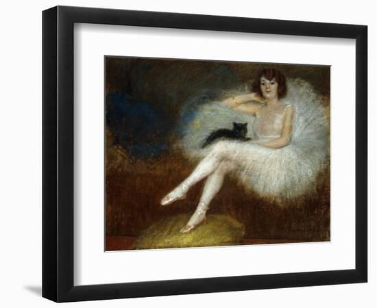 Ballerina with a Black Cat-Pierre Carrier-Belleuse-Framed Giclee Print