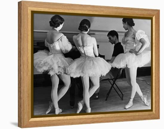Ballerinas at George Balanchine's American School of Ballet Gathered During Rehearsal-Alfred Eisenstaedt-Framed Premier Image Canvas