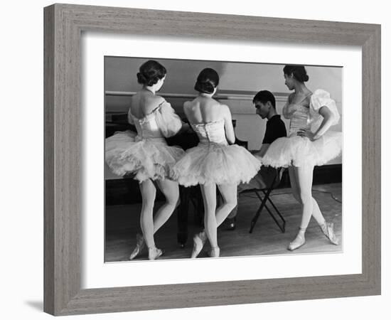 Ballerinas at George Balanchine's American School of Ballet Gathered During Rehearsal-Alfred Eisenstaedt-Framed Photographic Print