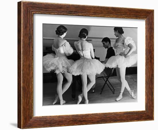 Ballerinas at George Balanchine's American School of Ballet Gathered During Rehearsal-Alfred Eisenstaedt-Framed Photographic Print