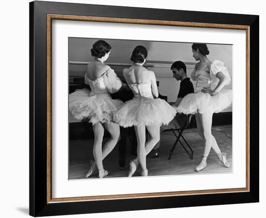 Ballerinas at George Balanchine's American School of Ballet Gathered During Rehearsal-Alfred Eisenstaedt-Framed Photographic Print