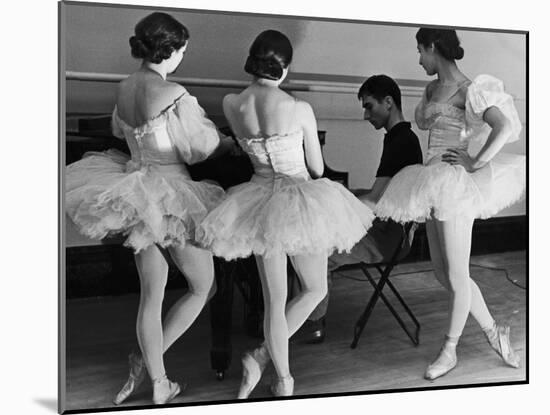 Ballerinas at George Balanchine's American School of Ballet Gathered During Rehearsal-Alfred Eisenstaedt-Mounted Photographic Print