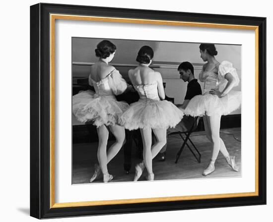 Ballerinas at George Balanchine's American School of Ballet Gathered During Rehearsal-Alfred Eisenstaedt-Framed Photographic Print