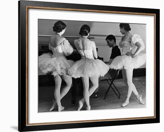 Ballerinas at George Balanchine's American School of Ballet Gathered During Rehearsal-Alfred Eisenstaedt-Framed Photographic Print