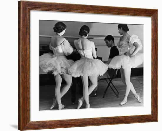 Ballerinas at George Balanchine's American School of Ballet Gathered During Rehearsal-Alfred Eisenstaedt-Framed Photographic Print