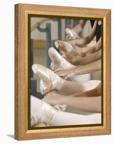 Ballerinas at the barre-Erik Isakson-Framed Premier Image Canvas