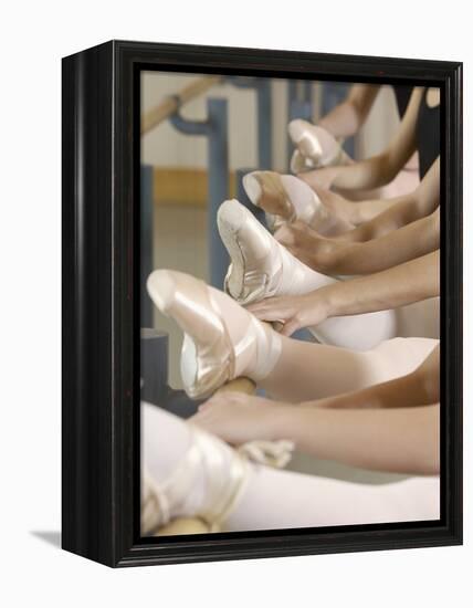 Ballerinas at the barre-Erik Isakson-Framed Premier Image Canvas