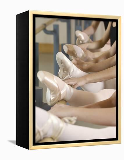 Ballerinas at the barre-Erik Isakson-Framed Premier Image Canvas