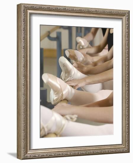 Ballerinas at the barre-Erik Isakson-Framed Photographic Print