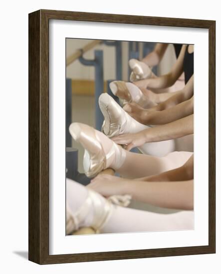 Ballerinas at the barre-Erik Isakson-Framed Photographic Print