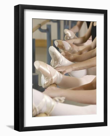 Ballerinas at the barre-Erik Isakson-Framed Photographic Print