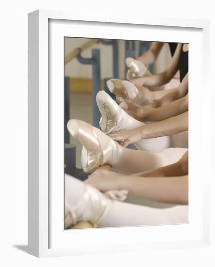 Ballerinas at the barre-Erik Isakson-Framed Photographic Print