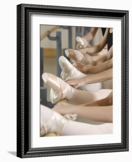 Ballerinas at the barre-Erik Isakson-Framed Photographic Print