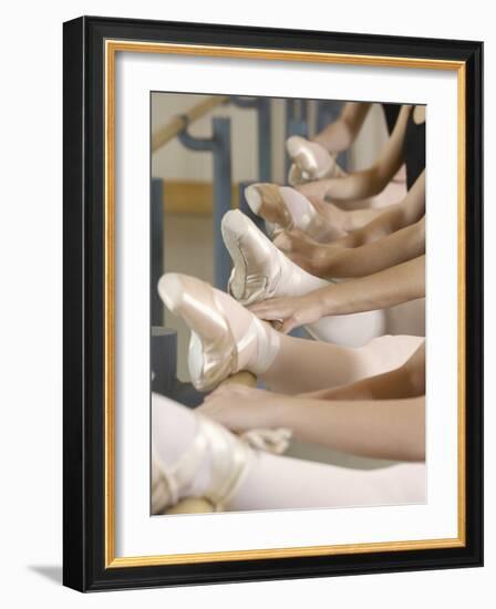 Ballerinas at the barre-Erik Isakson-Framed Photographic Print