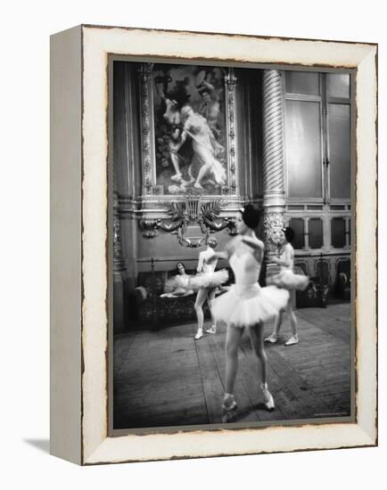 Ballerinas at the Paris Opera in Rehearsal in the House-Alfred Eisenstaedt-Framed Premier Image Canvas
