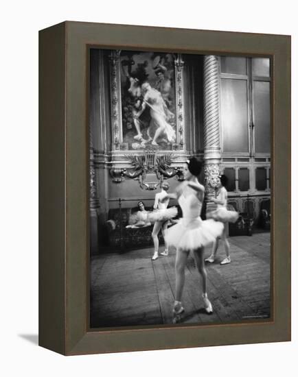 Ballerinas at the Paris Opera in Rehearsal in the House-Alfred Eisenstaedt-Framed Premier Image Canvas