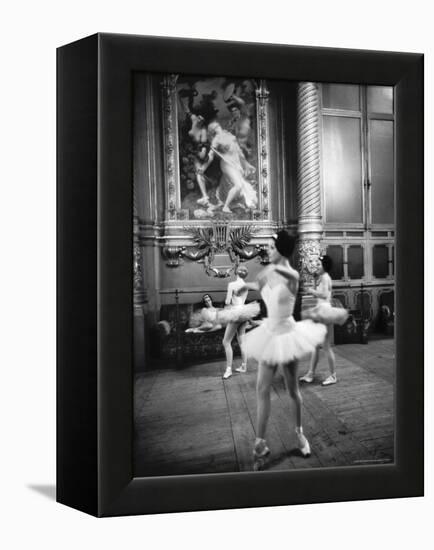 Ballerinas at the Paris Opera in Rehearsal in the House-Alfred Eisenstaedt-Framed Premier Image Canvas
