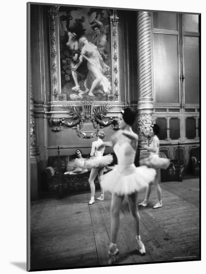 Ballerinas at the Paris Opera in Rehearsal in the House-Alfred Eisenstaedt-Mounted Photographic Print