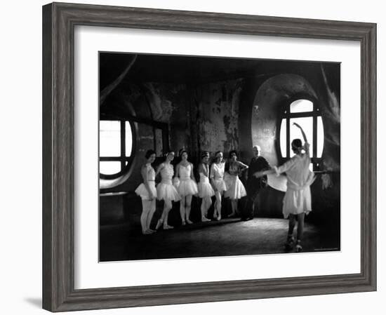 Ballerinas During Rehearsal For "Swan Lake" at Grand Opera de Paris-Alfred Eisenstaedt-Framed Photographic Print