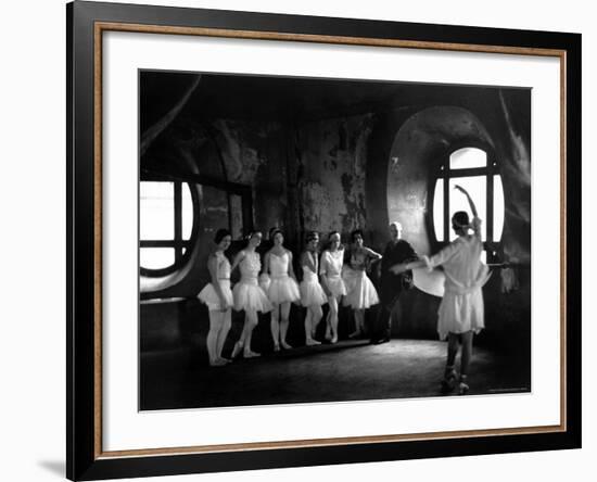 Ballerinas During Rehearsal For "Swan Lake" at Grand Opera de Paris-Alfred Eisenstaedt-Framed Photographic Print