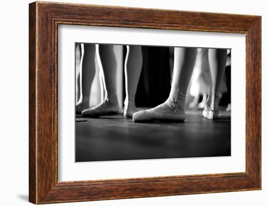 Ballerinas In Ballet Shoes-null-Framed Art Print