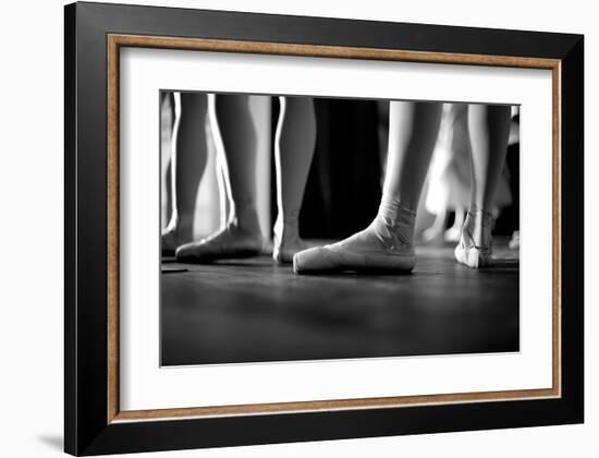 Ballerinas In Ballet Shoes-null-Framed Art Print