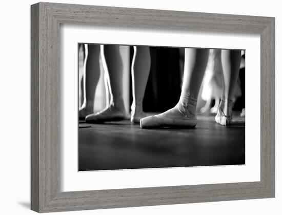 Ballerinas In Ballet Shoes-null-Framed Art Print