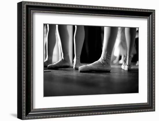 Ballerinas In Ballet Shoes-null-Framed Art Print