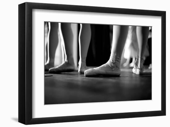 Ballerinas In Ballet Shoes-null-Framed Art Print