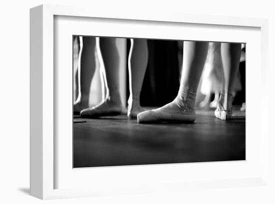 Ballerinas In Ballet Shoes-null-Framed Art Print