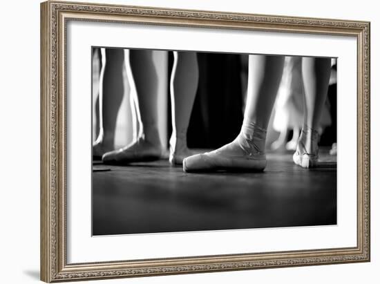 Ballerinas In Ballet Shoes-null-Framed Art Print