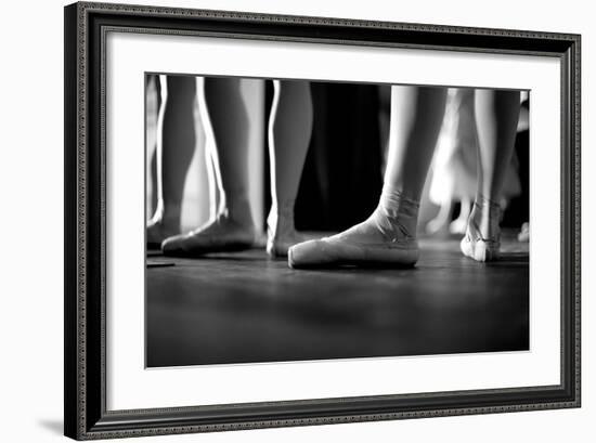 Ballerinas In Ballet Shoes-null-Framed Art Print