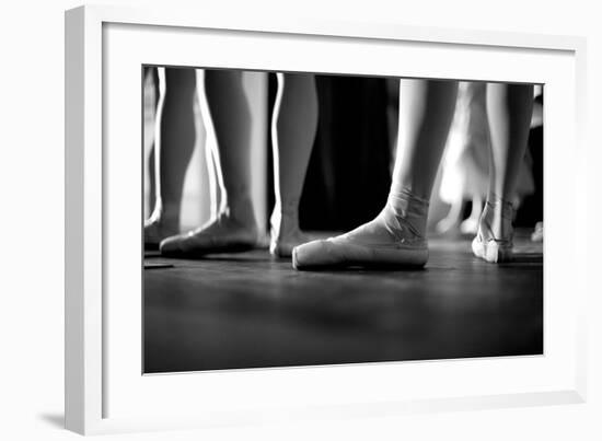 Ballerinas In Ballet Shoes-null-Framed Art Print