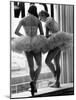 Ballerinas on Window Sill in Rehearsal Room at George Balanchine's School of American Ballet-Alfred Eisenstaedt-Mounted Photographic Print