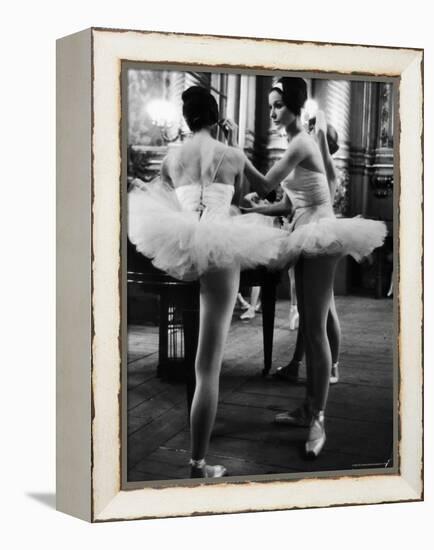 Ballerinas Practicing at Paris Opera Ballet School-Alfred Eisenstaedt-Framed Premier Image Canvas