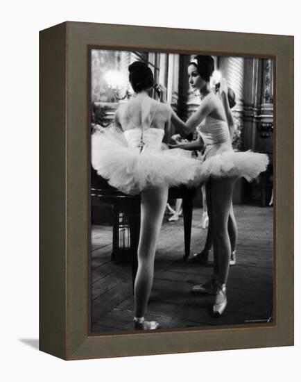 Ballerinas Practicing at Paris Opera Ballet School-Alfred Eisenstaedt-Framed Premier Image Canvas