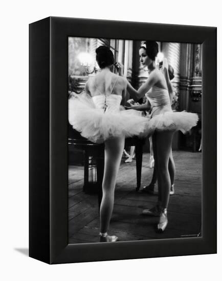 Ballerinas Practicing at Paris Opera Ballet School-Alfred Eisenstaedt-Framed Premier Image Canvas